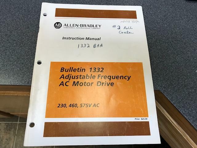 Allen-Bradley Bulletin 1332 Adjustable Frequency AC Motor Drive Manual