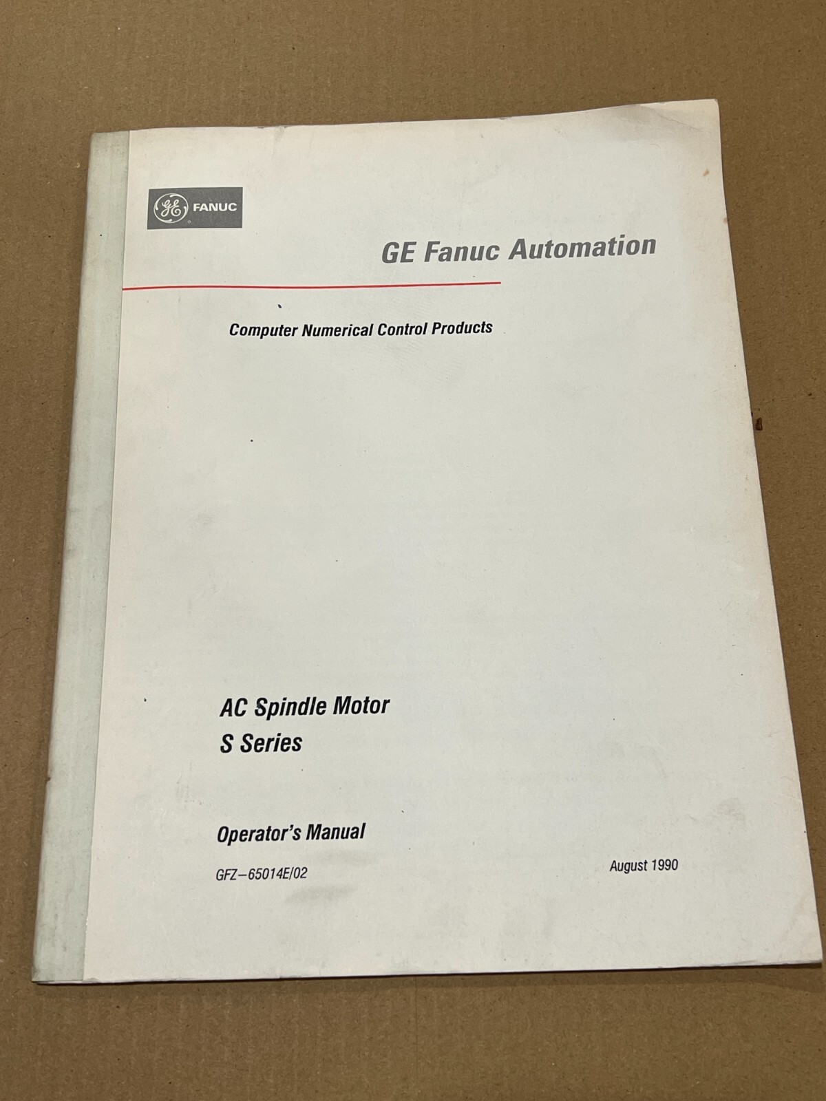 GE Fanuc Automation AC Spindle Motor S Series Operators Manual GFZ-65014E/02