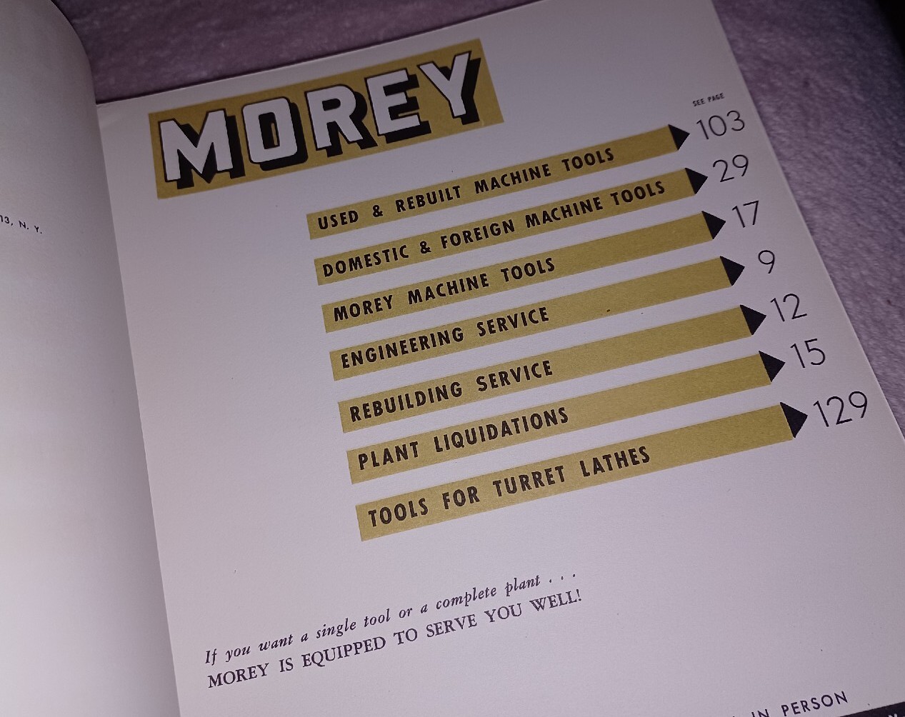 MOREY MACHINE TOOLS & ACCESSORIES 1953 Catalog #270 Book TURRET LATHES machinist