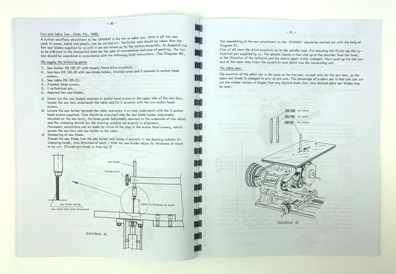 Operating Instructions for the EMCO-UNIMAT Model SL small machine tool.