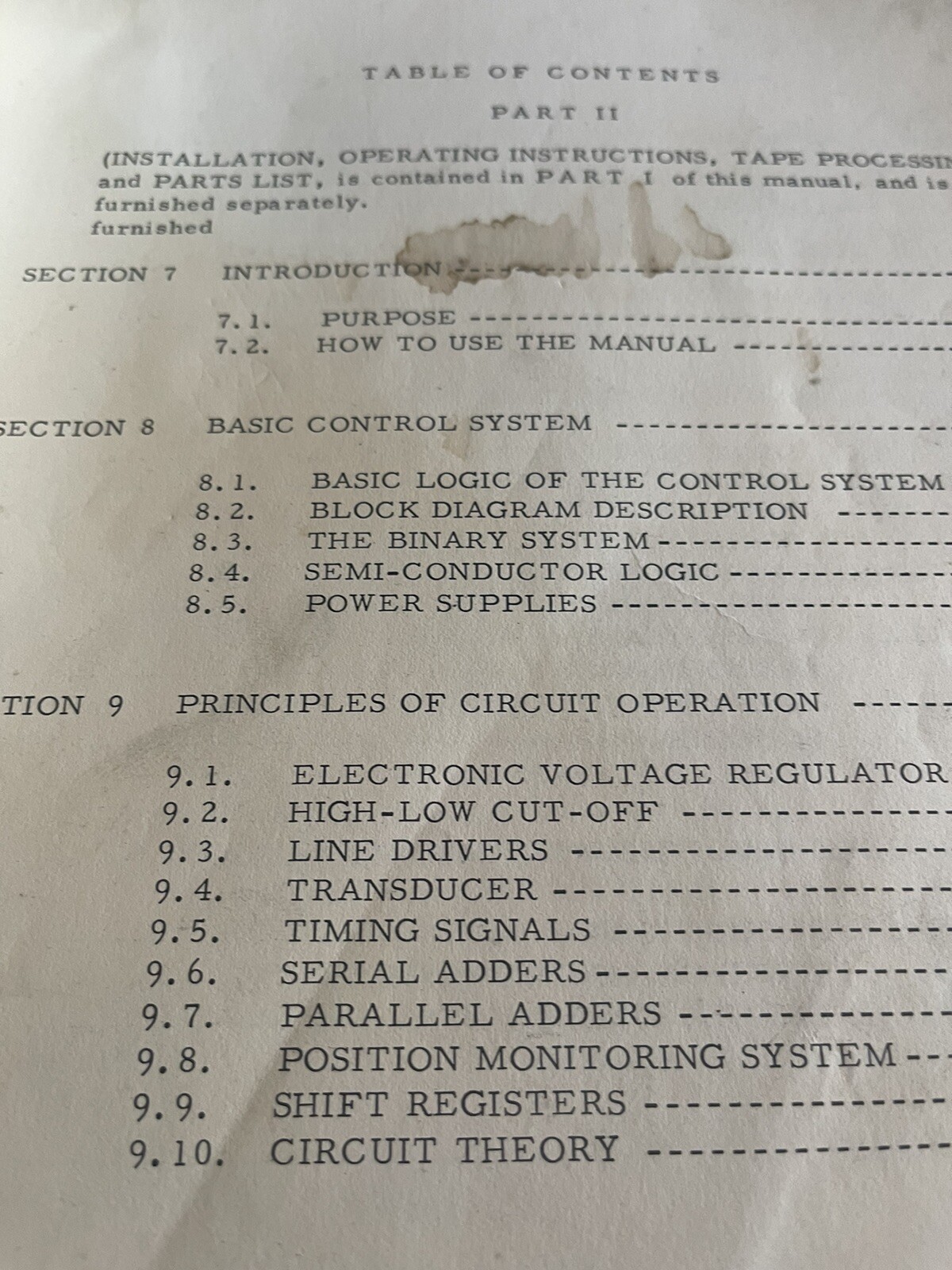Pratt & Whitney Tape-O-Matic Electronic Service Manual M-3042-10