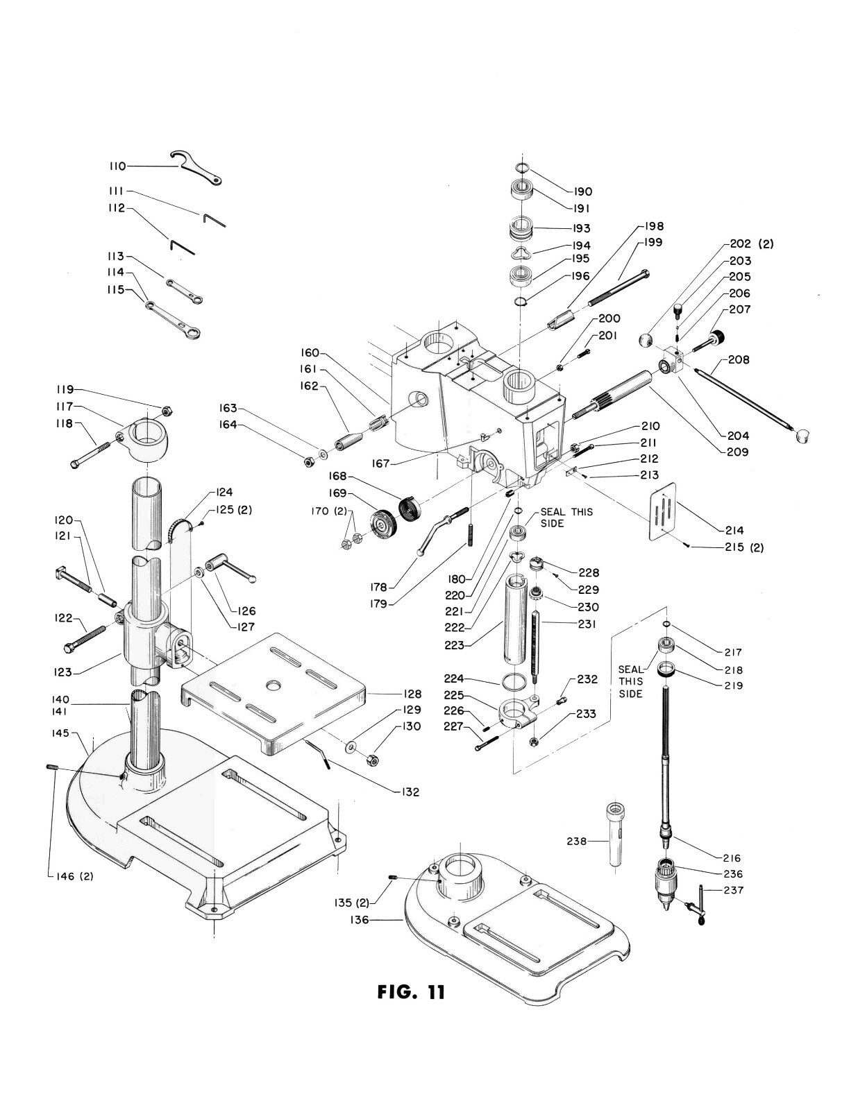 Rockwell Delta VS6 15″ Variable Speed Drill Press Operator & Parts Manual #1915