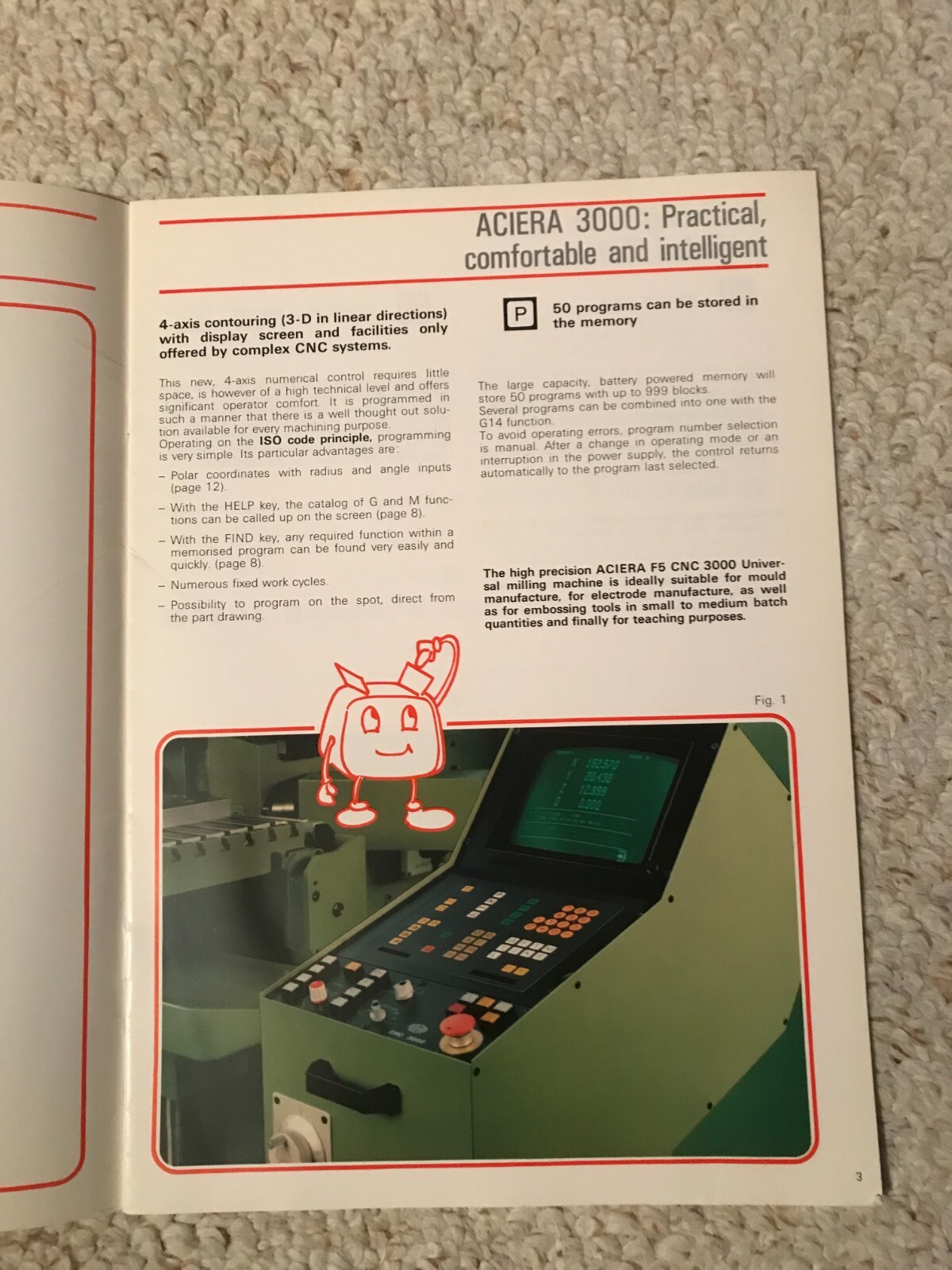 ACIERA CNC 3000 SALES CATALOG, SWISS MADE