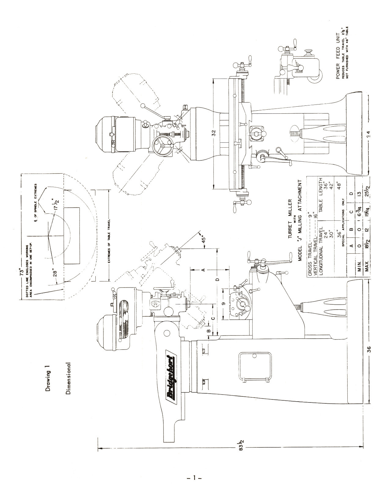 Bridgeport Series I Milling Machine Step Pulley Operator & Parts Manual #1041