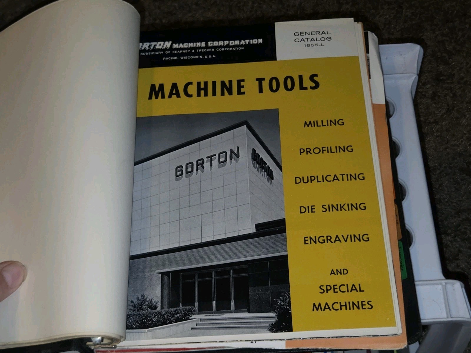 VTG Gorton Fine Machine Tools Sales Catalog Binder Book Brochure Lot MACHINIST