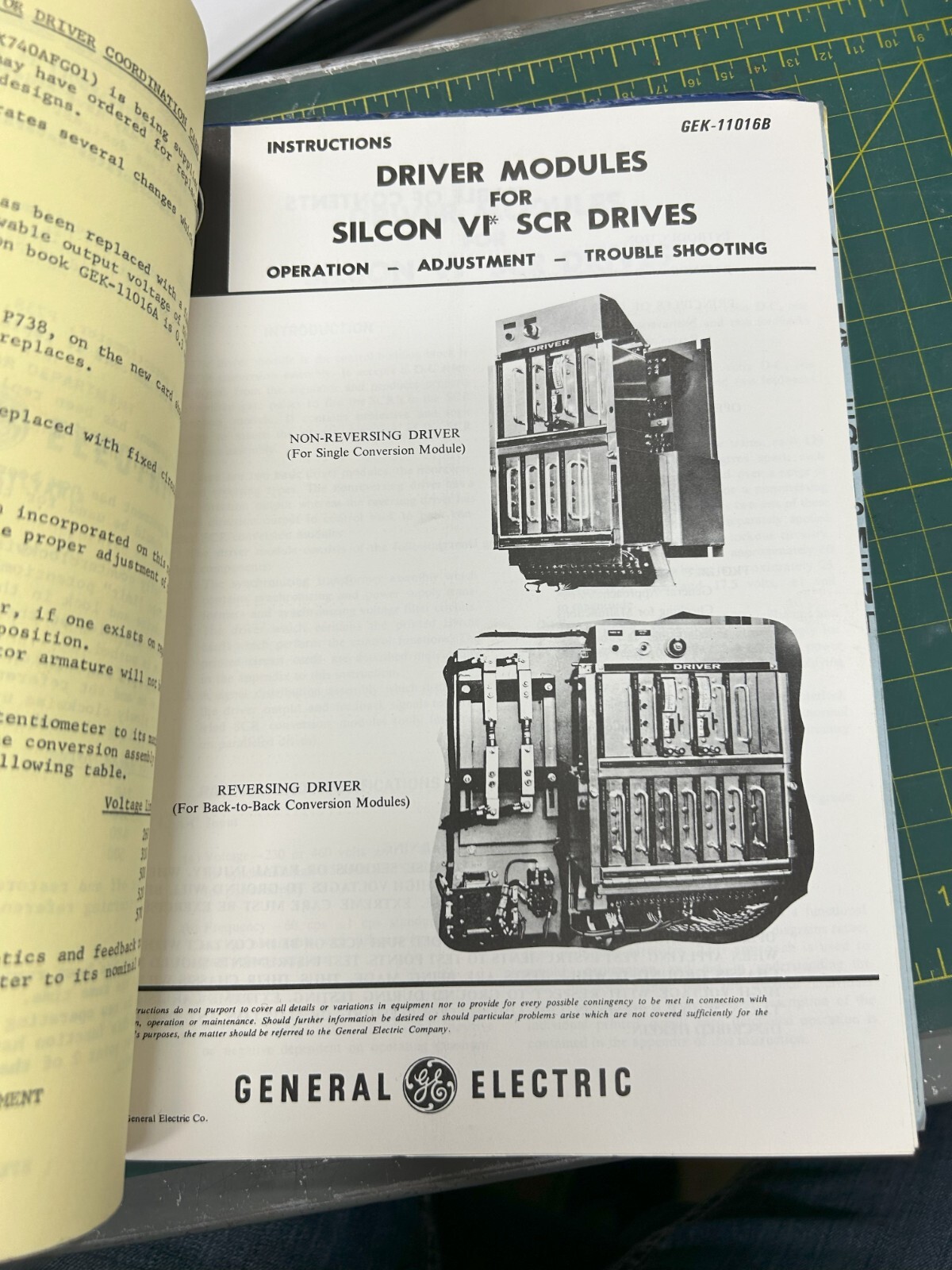 General Electric Speed Variator Instruction Manual GEK 21209 *FREE SHIPPING*