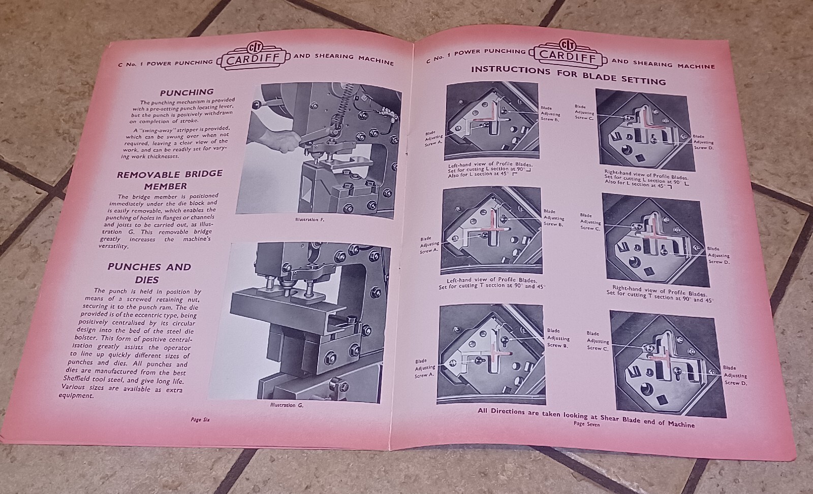 Cardiff C No 1 Power Punching Shearing Machines SALES CATALOG promo BOOK BOOKLET