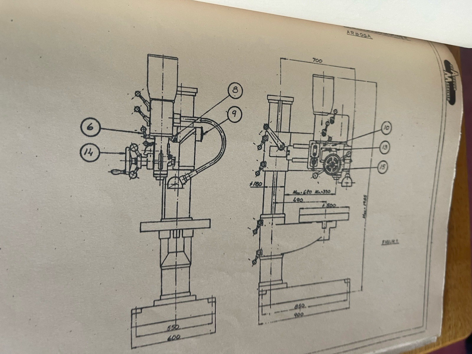 Arboga Maskiner ER 1830 and ER 830 Parts Schematics