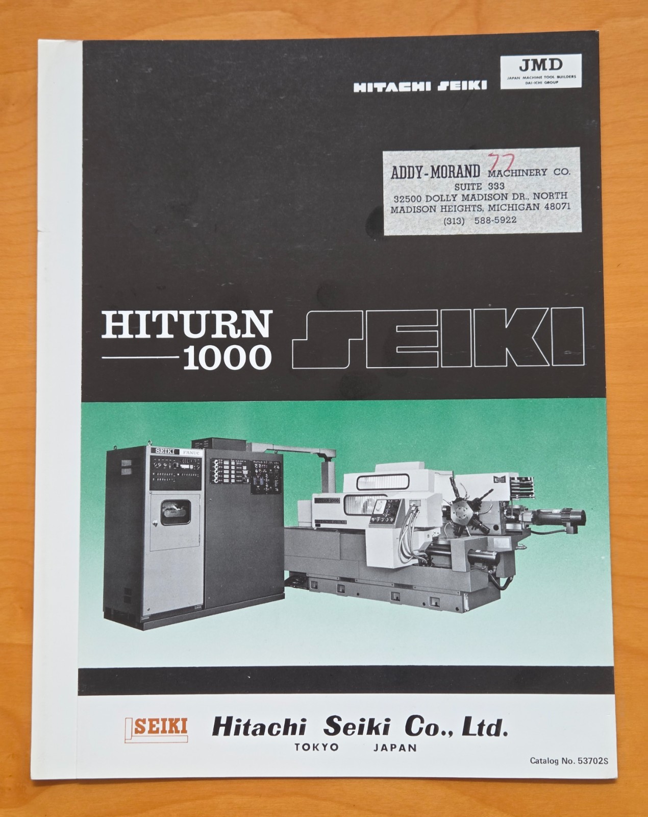 HITACHI SEIKI HITURN 1000 TURRET LATHE SALES CATALOG