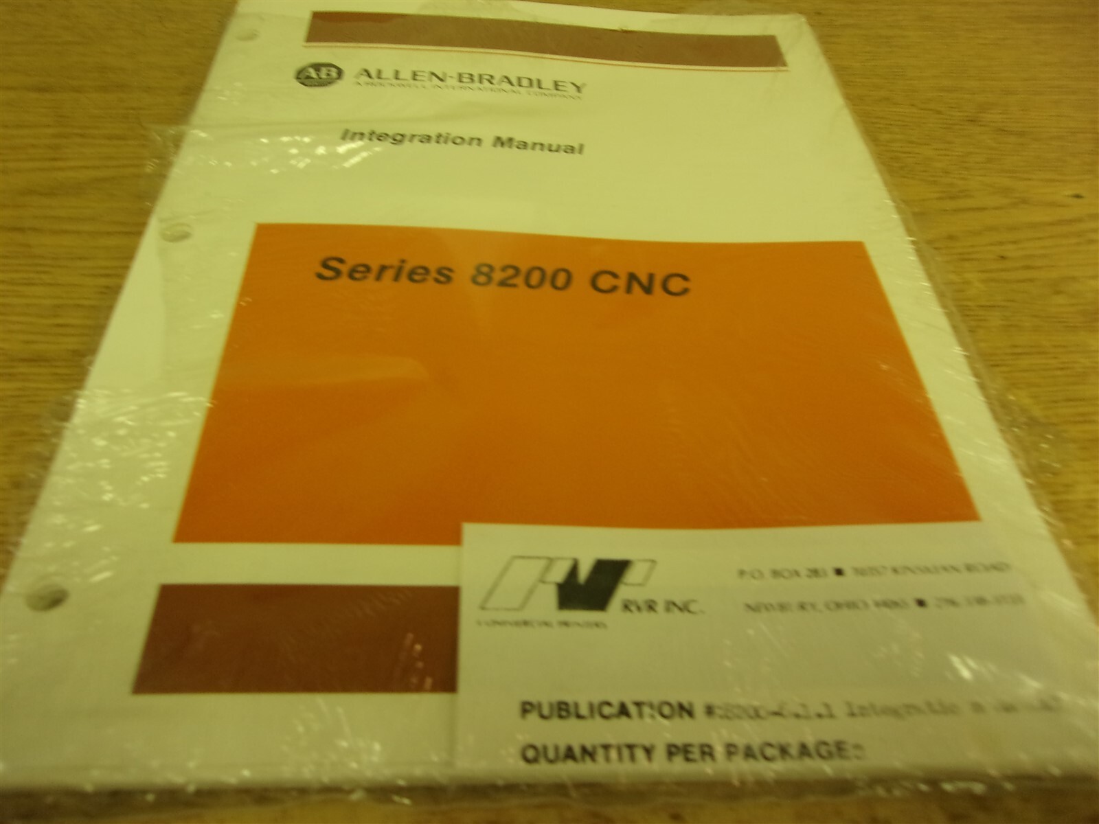 NEW Allen Bradley Integration Manual series 8200 CNC *FREE SHIPPING*