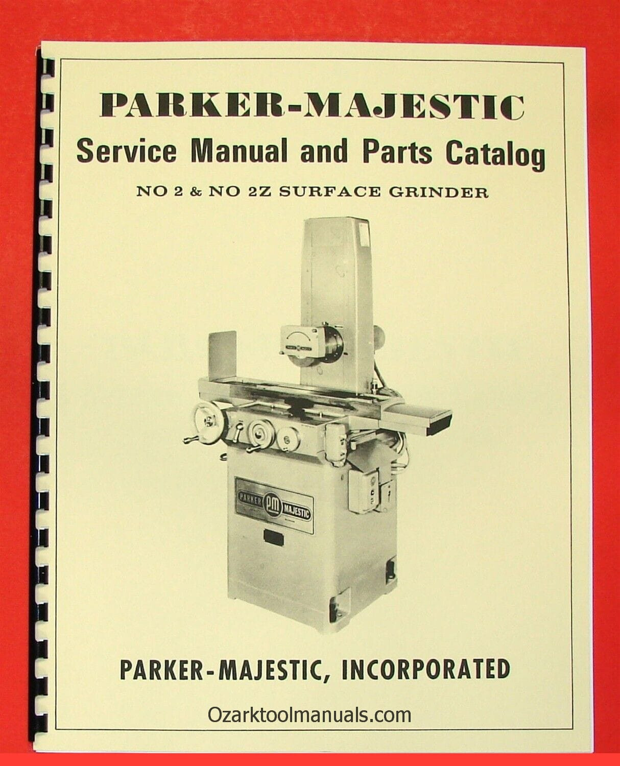 PARKER-MAJESTIC No.2 & 2Z Surface Grinder Parts Manual 0503