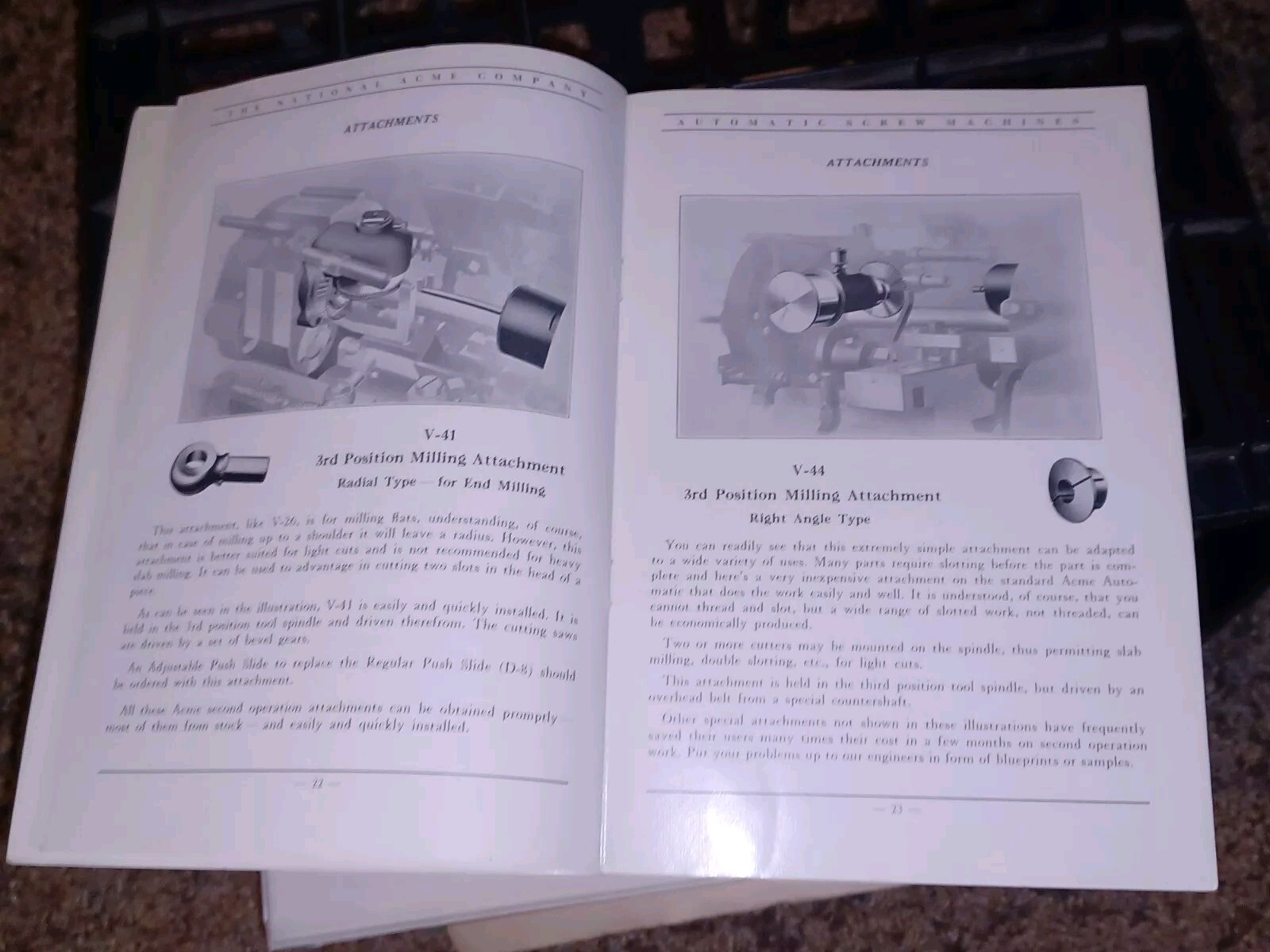 National Acme Company Model A MULTIPLE SPINDLE AUTOMATIC SCREW MACHINE CATALOG