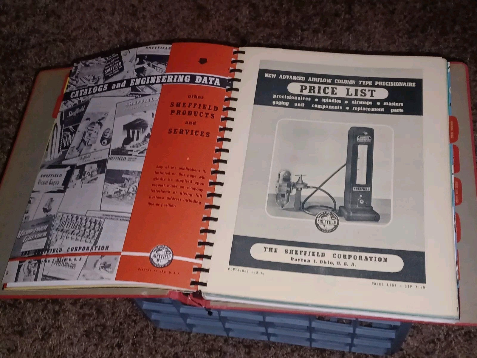 Sheffield Corporation Dayton Ohio SALES BOOK CATALOG LOT gages Machine Tools WW2
