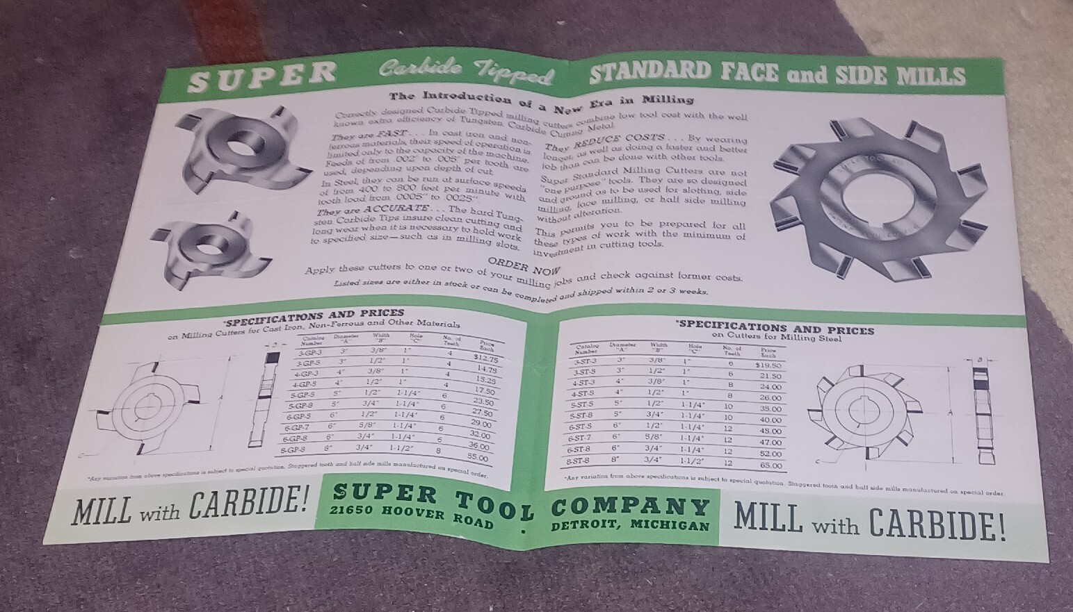 SUPER TOOL COMPANY Machinist Supplies Carbide Bits 2 CATALOG BOOK LOT SET no 65