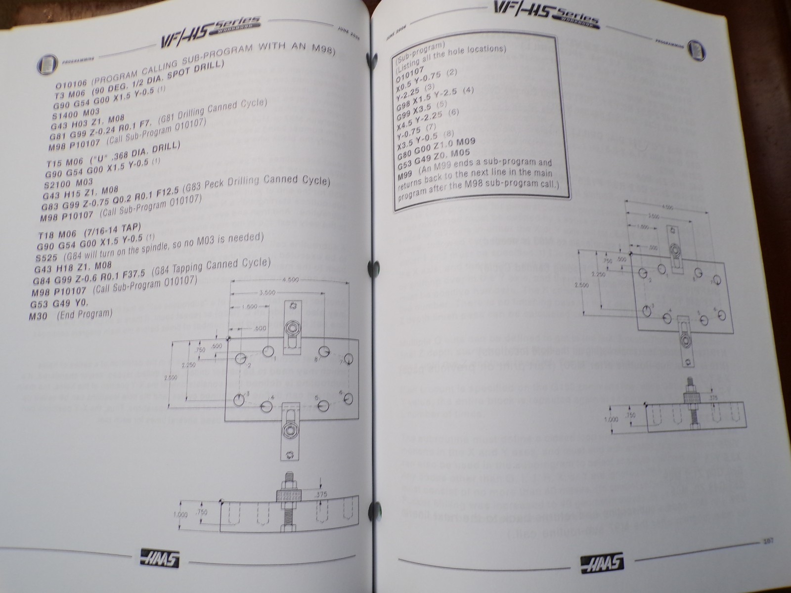 Haas VF/HS Series Programming Workbook CNC Machines 2006