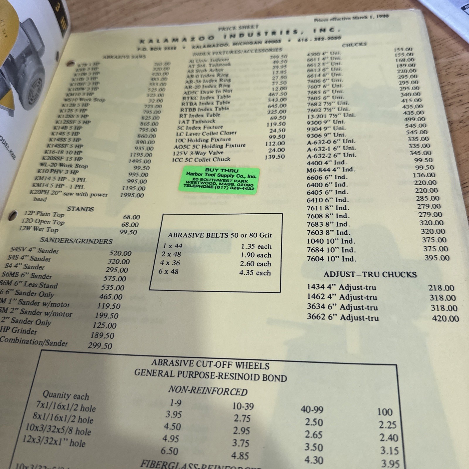 Kalamazoo Industrial Abrasive Saws Catalog A86