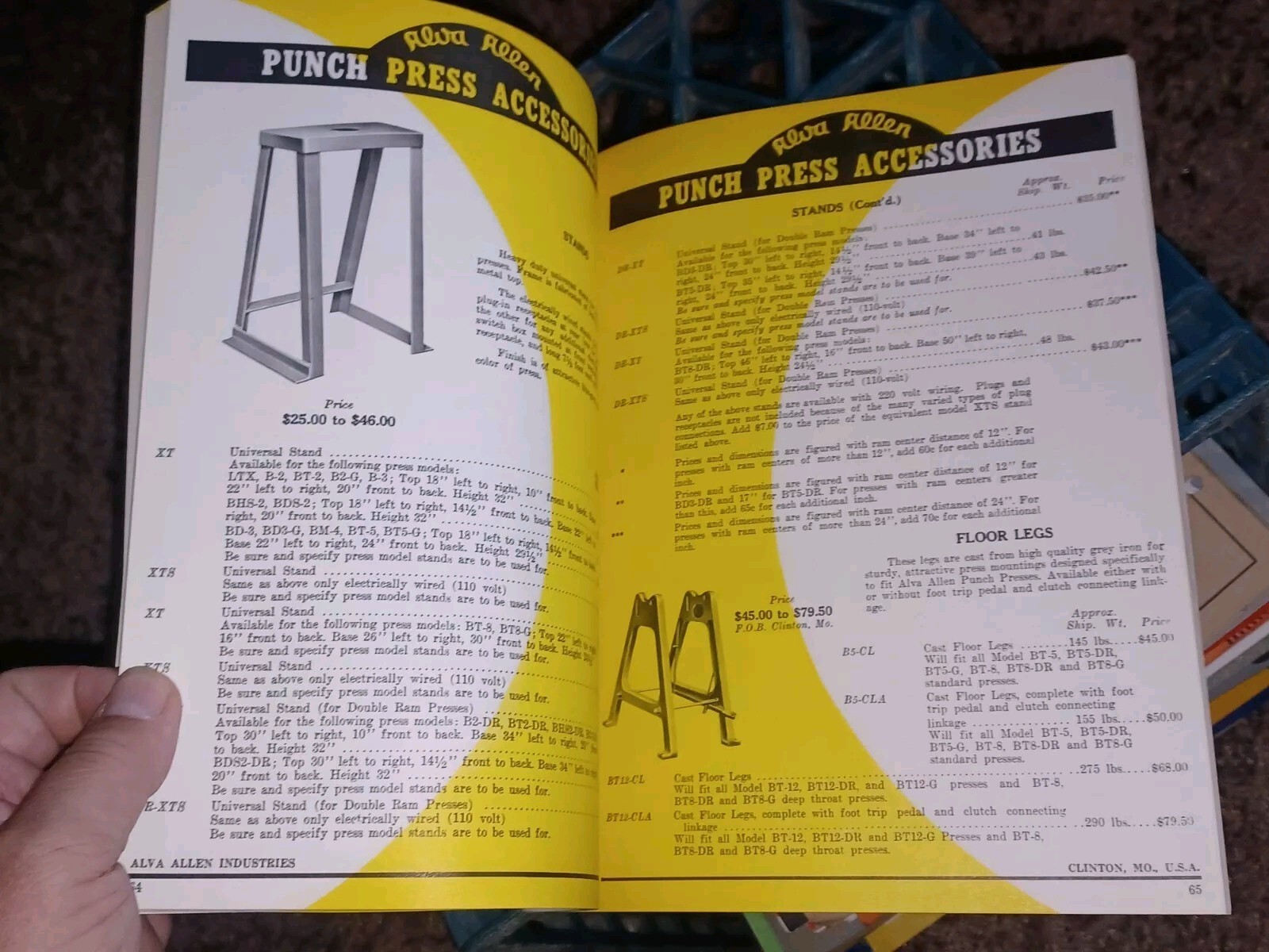 Alva Allen Industries Catalog W Letter 1961 Power Punch Presses Machine Tools