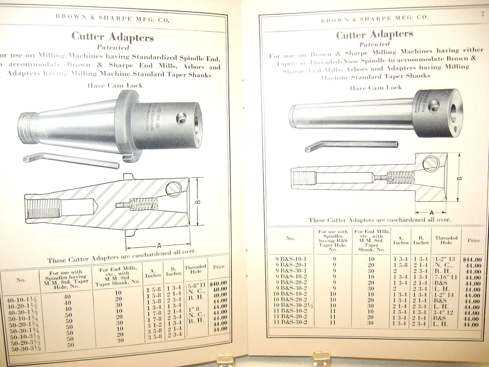 1950 Brown & Sharpe Arbors, Adapters and Collets Catalog