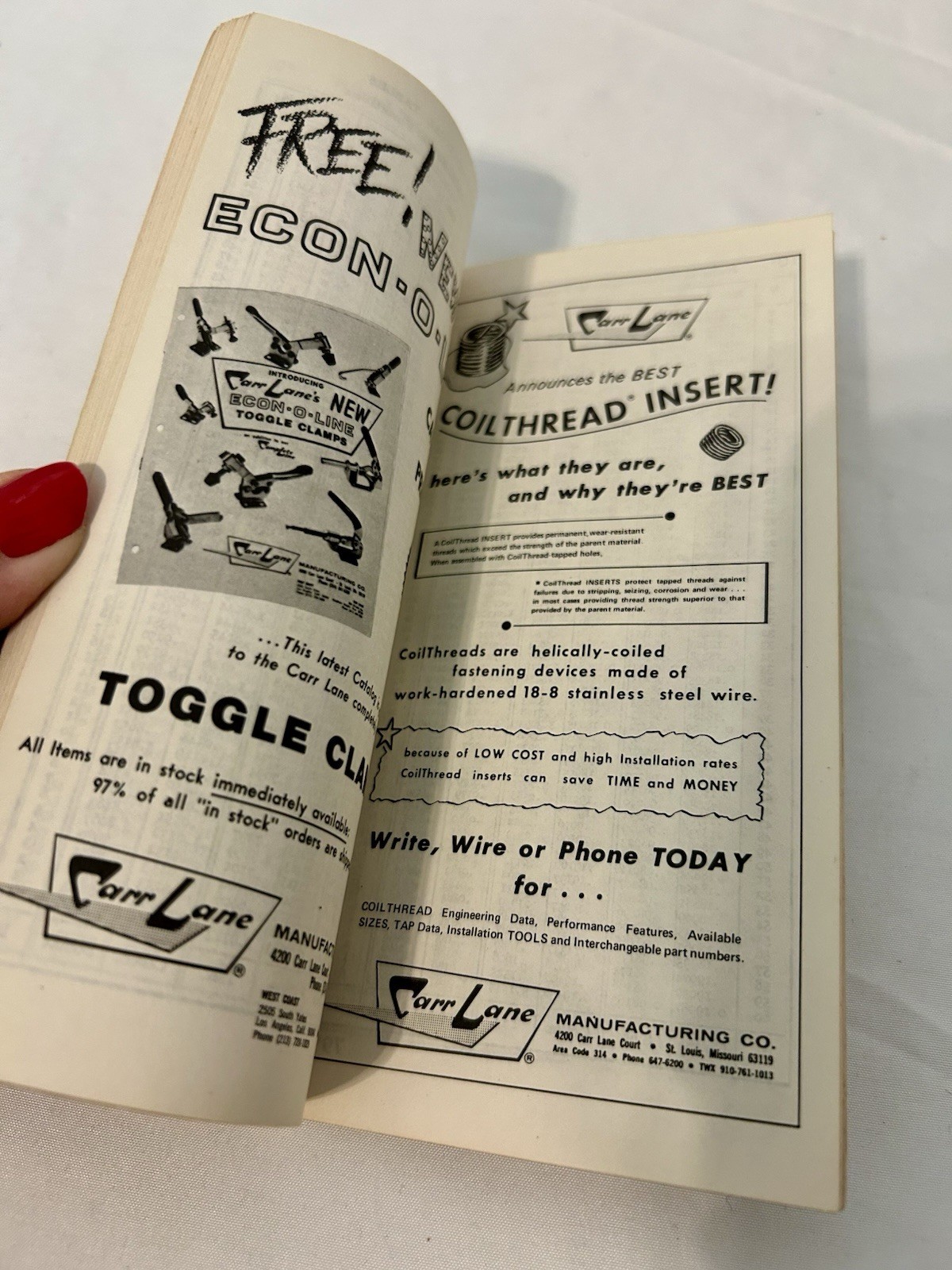 Vintage 1979 Carr Lane Trigonometry Tables Handy References For Engineers Book