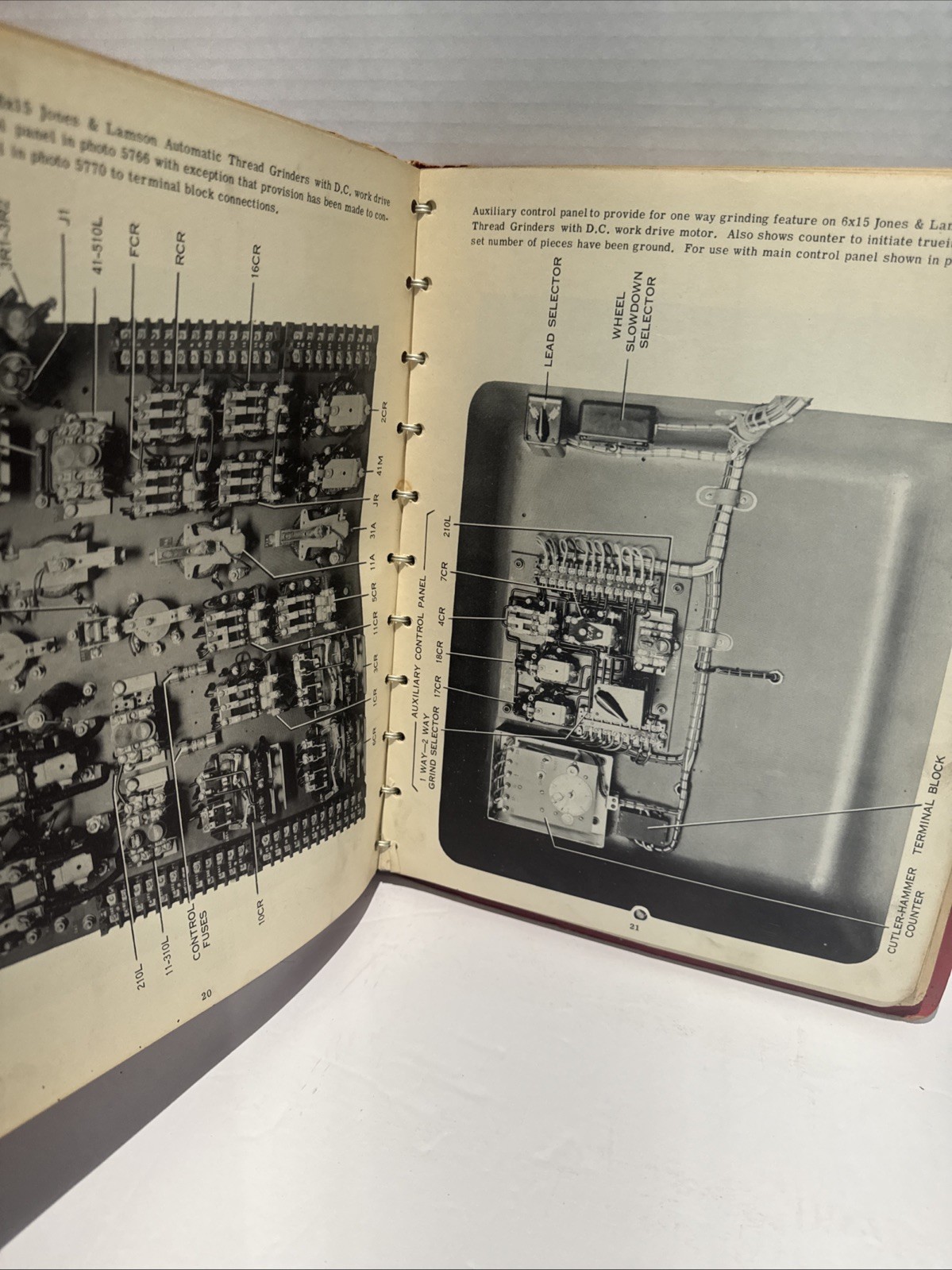 1941 Jones & Lamson J&L 6×15 in Automatic Thread Grinding Machine TG-6×15 Manual