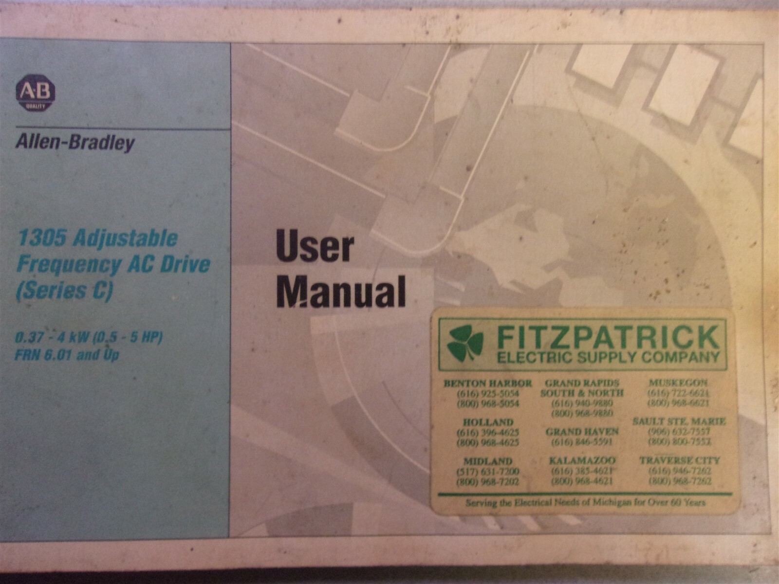 Allen Bradley User Manual 1305 AC Drive Ser C 0.37-4KW 0.5-5 HP F RN 6.01 and Up