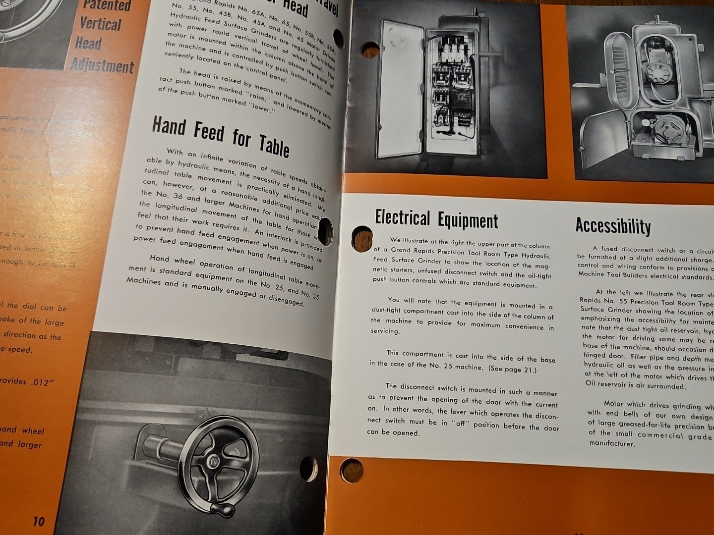 GALLMEYER LIVINGSTON GRAND RAPIDS SURFACE GRINDERS CATALOG BULLETIN GL-103-52