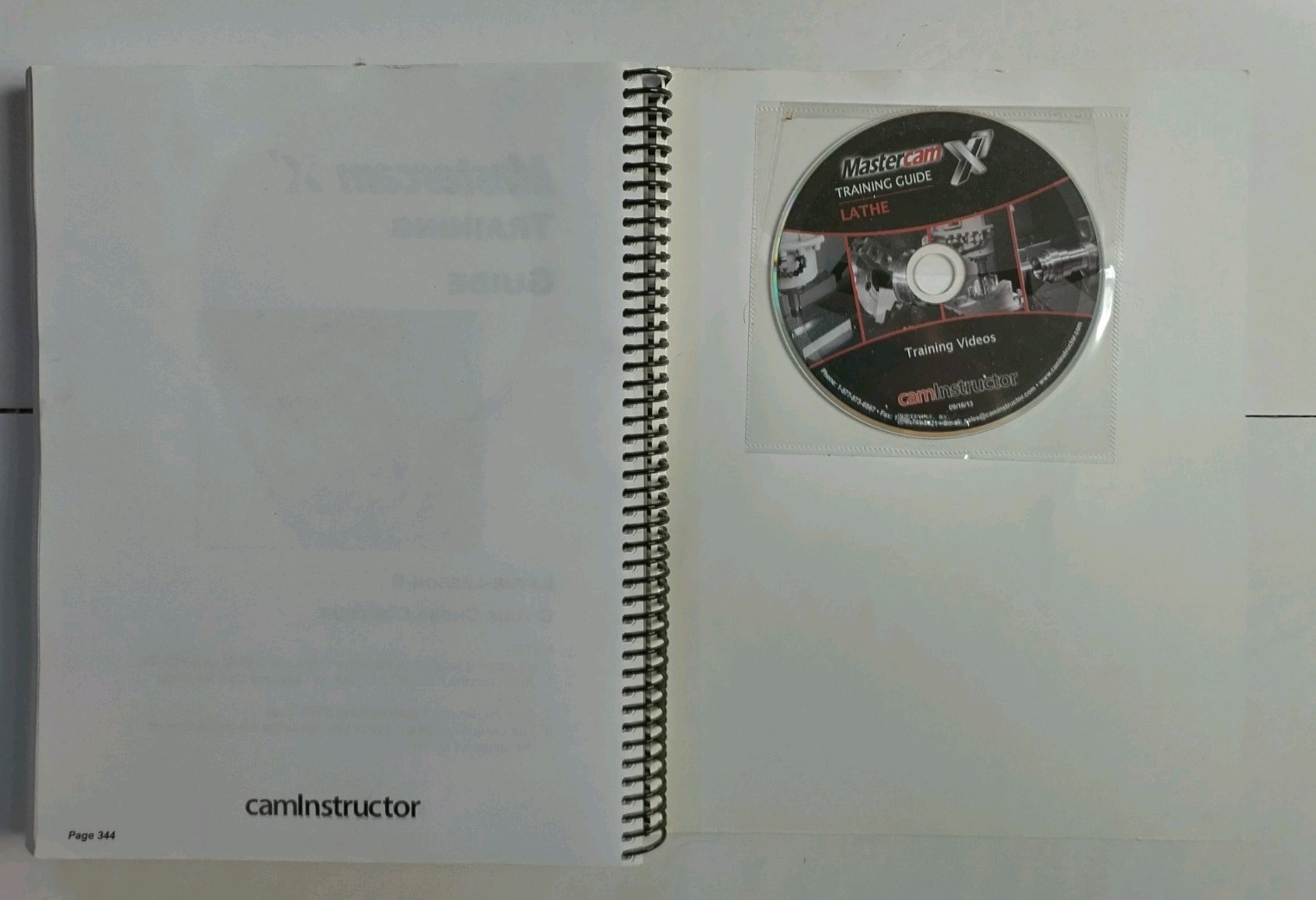Mastercam Training Guide Lathe X7 with Training Video DVD