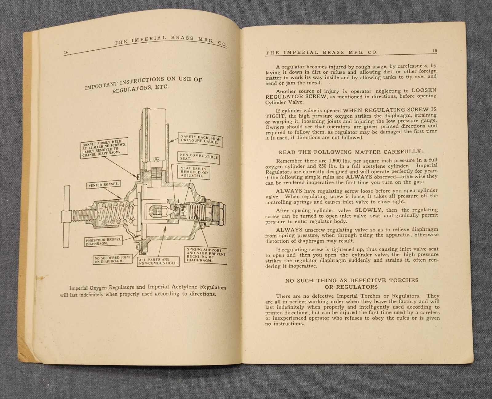Vtg 1929 Imperial Welding & Cutting Handbook How-To Book Manual Steel Iron Brass