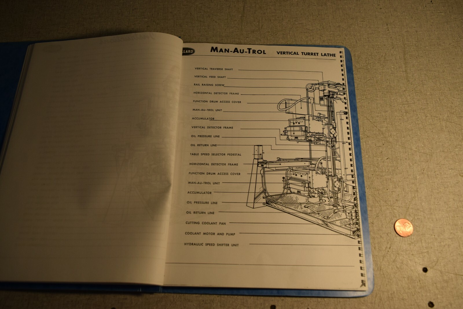 Bullard MAN-AU-TROL VTL Vertical Turret Lathe Operators Manual