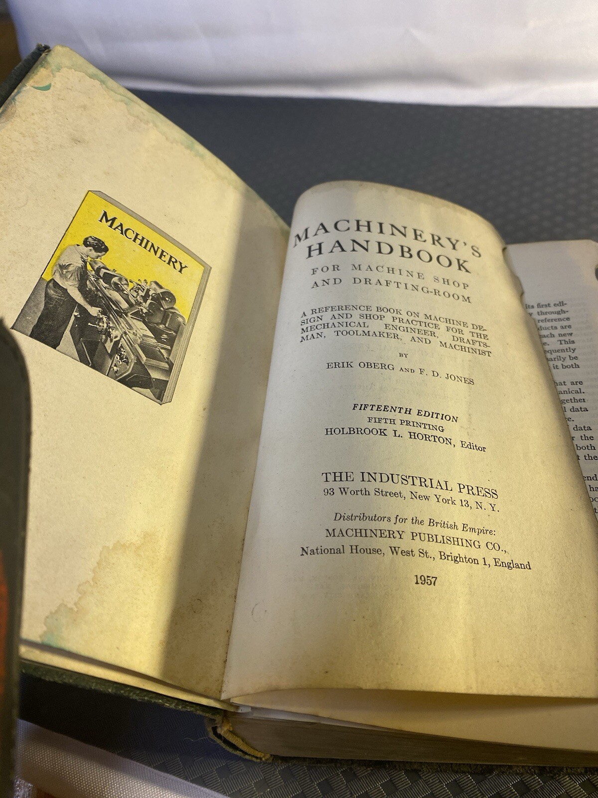 1957 MACHINERY’S HANDBOOK 15TH EDITION