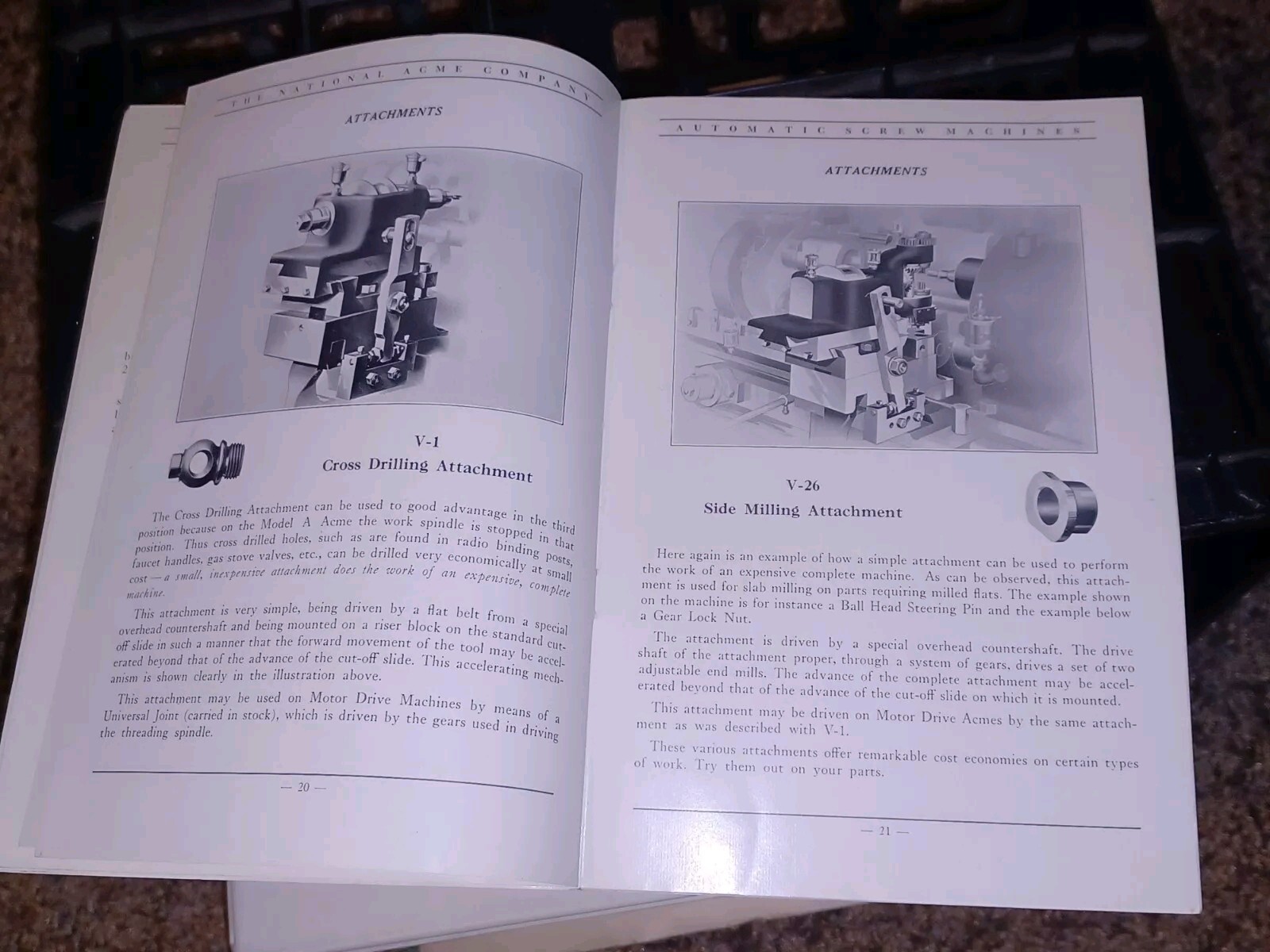 National Acme Company Model A MULTIPLE SPINDLE AUTOMATIC SCREW MACHINE CATALOG
