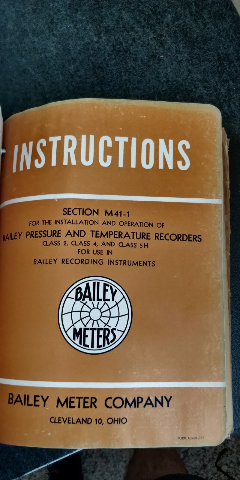 1957 Babcock & Wilcox OPERATING INSTRUCTIONS parts lists PATTON STATE HOSPITAL
