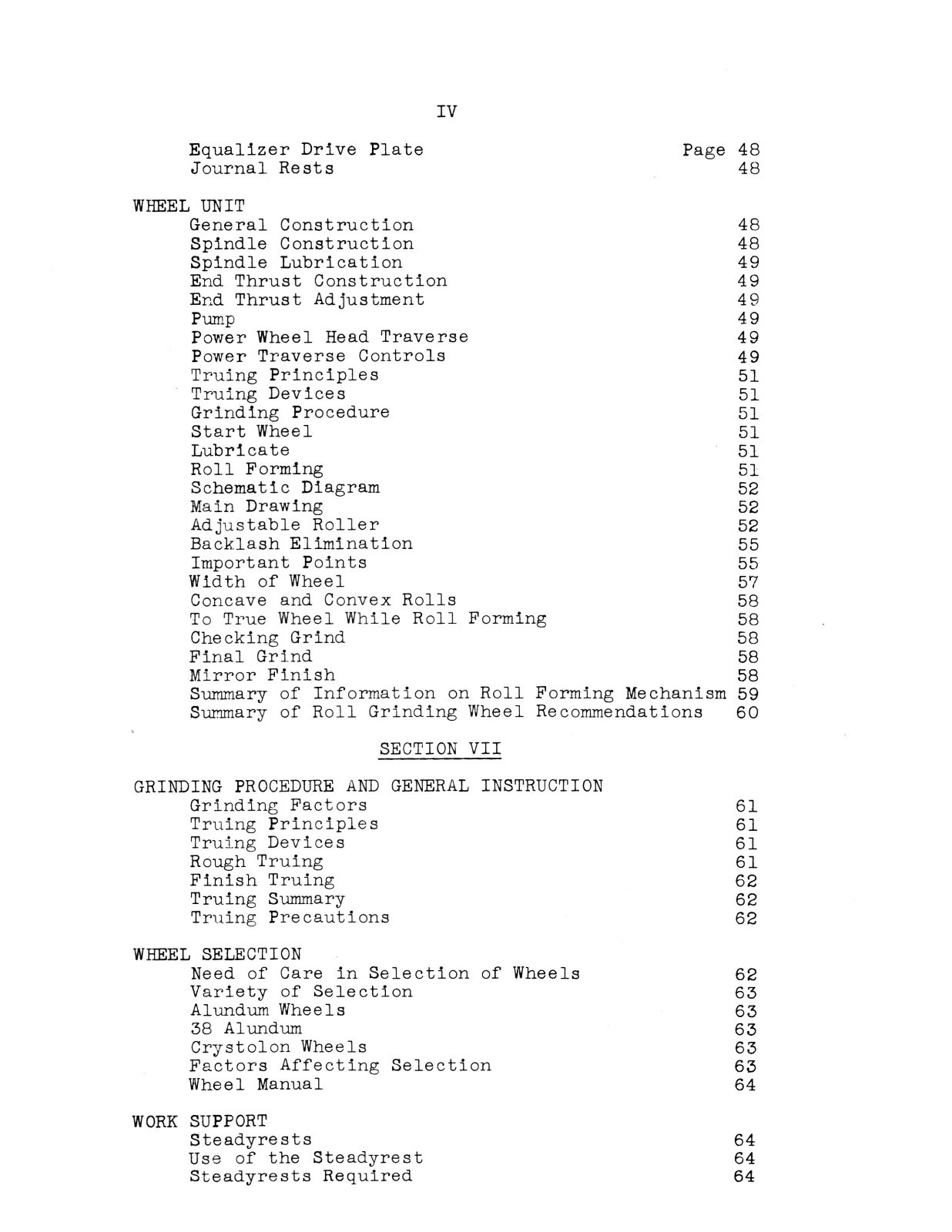 Norton 13″-16″ Type C Roll & Cylindrical Grinder Operating-Service Manual #1045