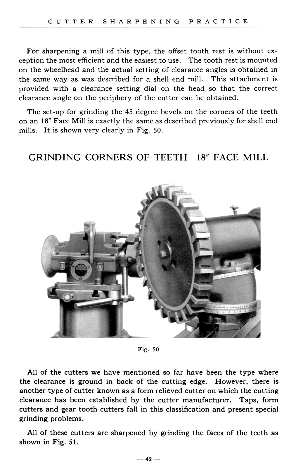 How to Sharpen & Grind Mill Cutters by Cincinnati Instruction Book Manual 1142