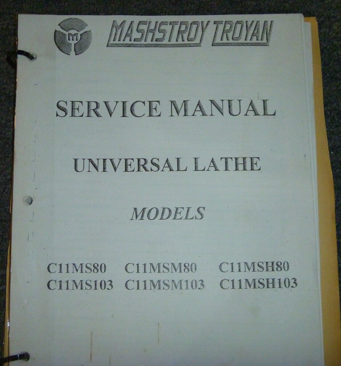 LION Mashstroy C11MS103 C11MSM103 C11MSH103 Universal Lathe Service Manual