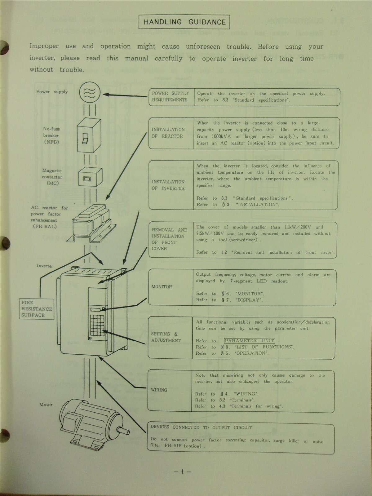 Mitsubishi Electric VVVF Transistor Inverter Instruction Manual Freqrol-Z200-UL