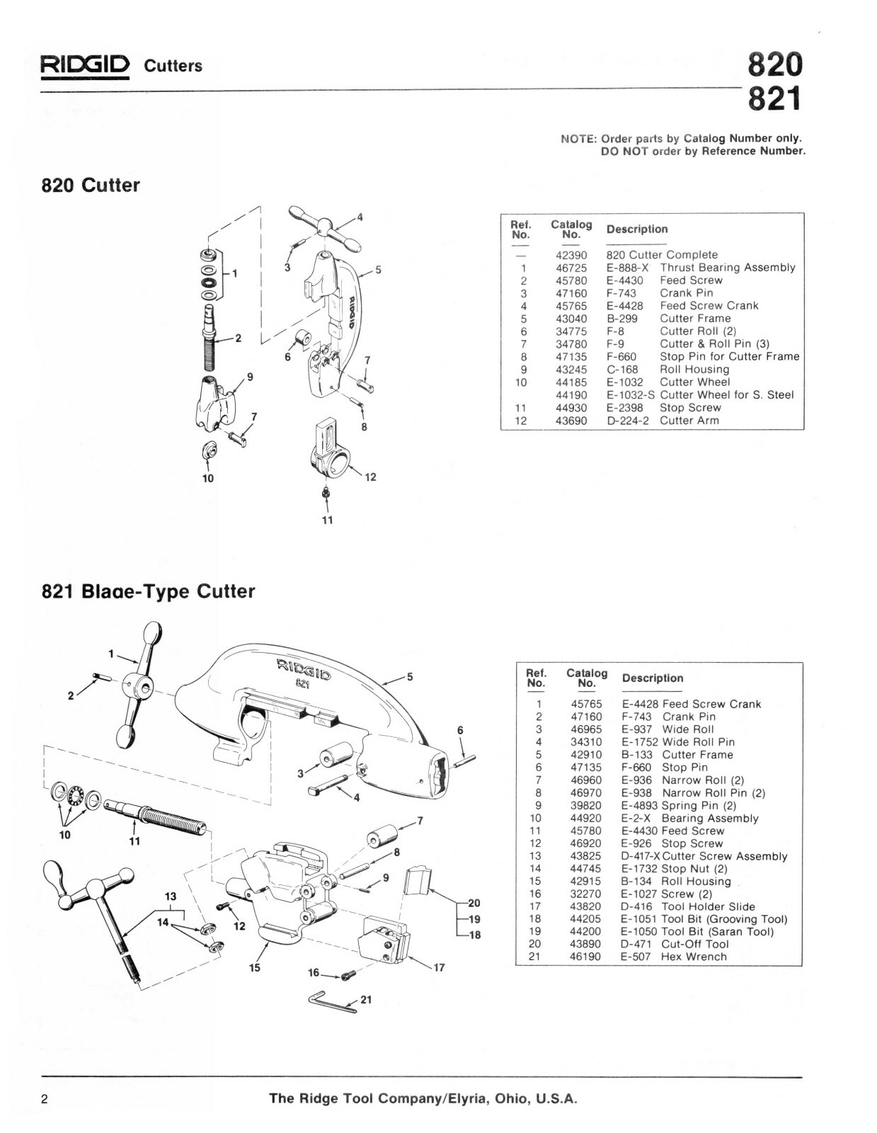 Rigid Model 535 Pipe & Bolt Threading Machine Operator & Parts List Manual #1826