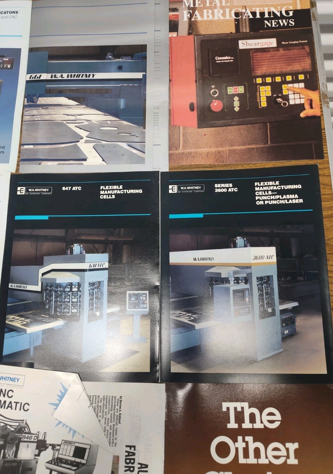 W.A. Whitney Co. CNC Metal Fabrication Machine Brochures Catalogs Metalworking