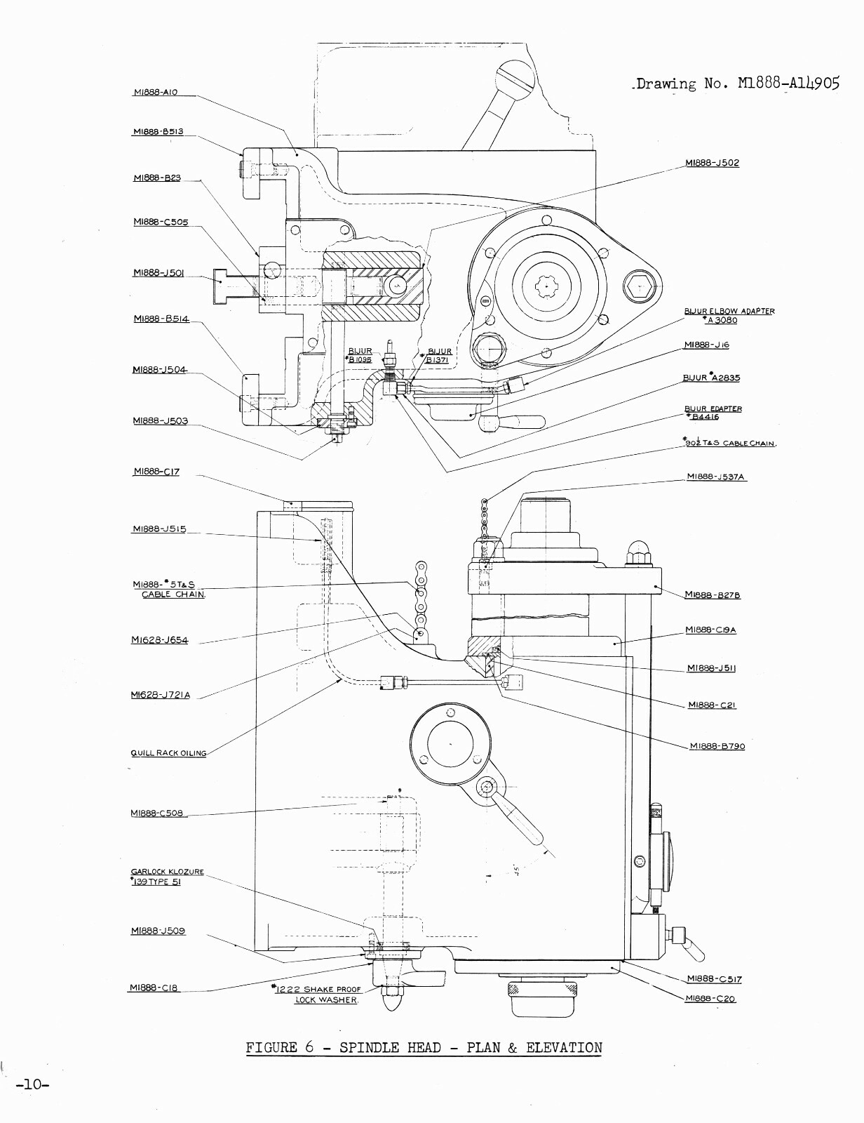 Pratt & Whitney No. 1E Jig Borer Repair Parts Manual #1375