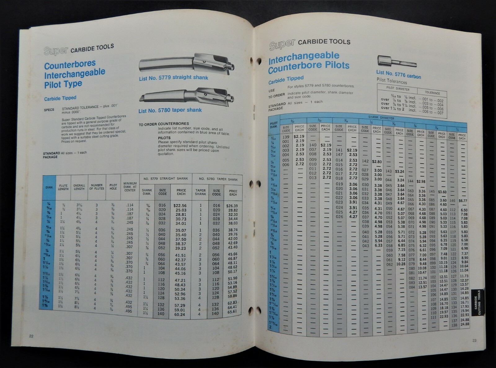 Super Carbide Cutting Tool 4 Catalogs 1975 Drill Reamer Cutter Mill Machinist
