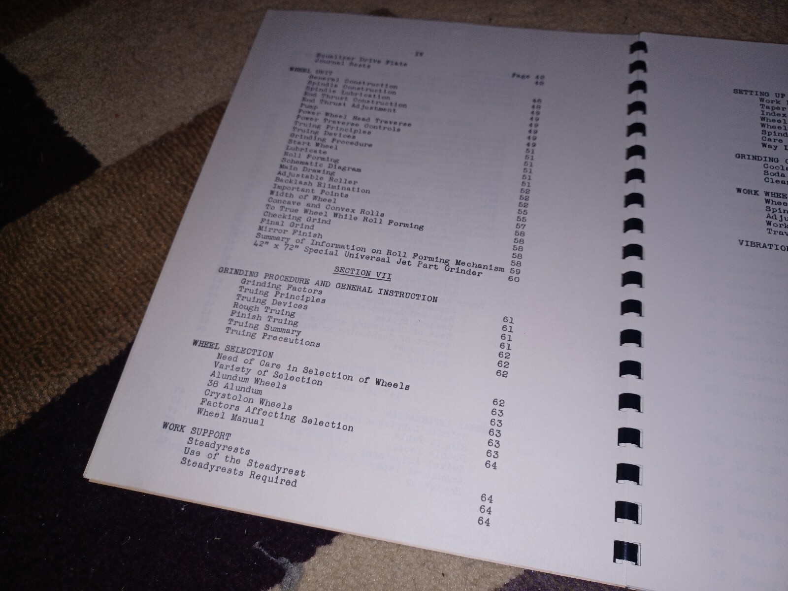 NORTON 14 16 18 Type C Cylindrical GRINDERS Instruction Parts Manual 1545-9 Book