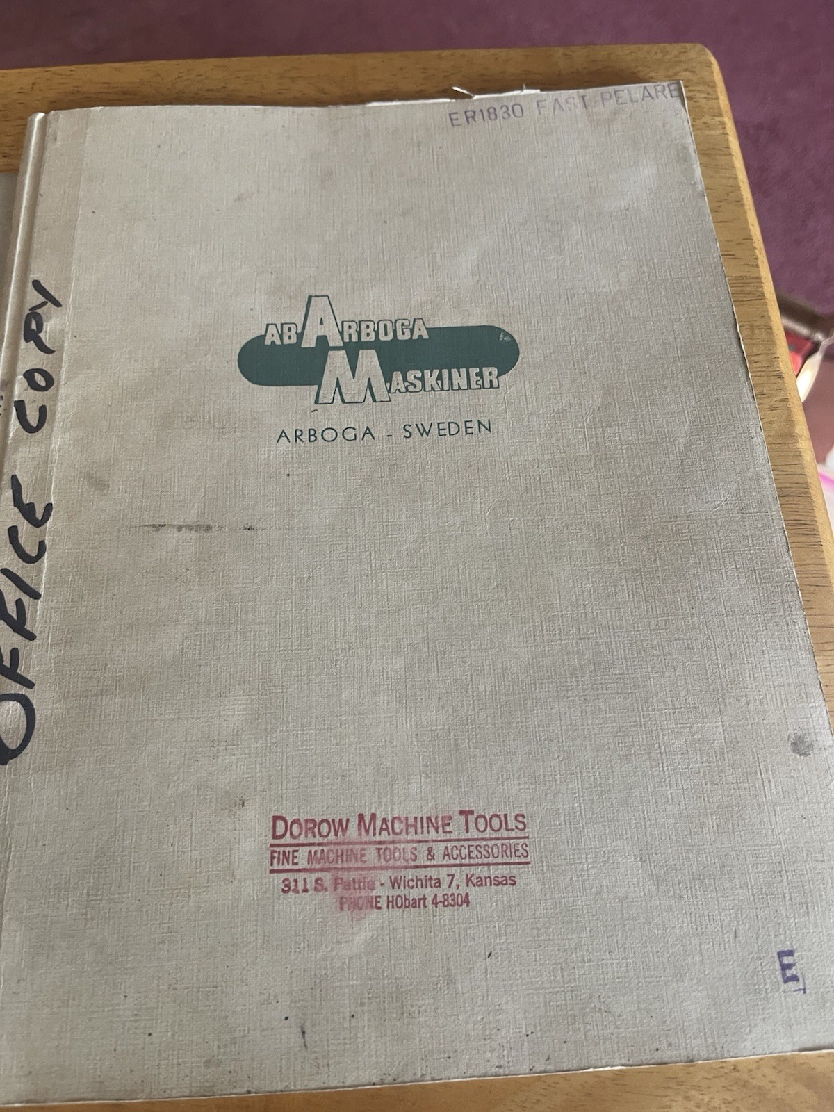 Arboga Maskiner ER 1830 and ER 830 Parts Schematics