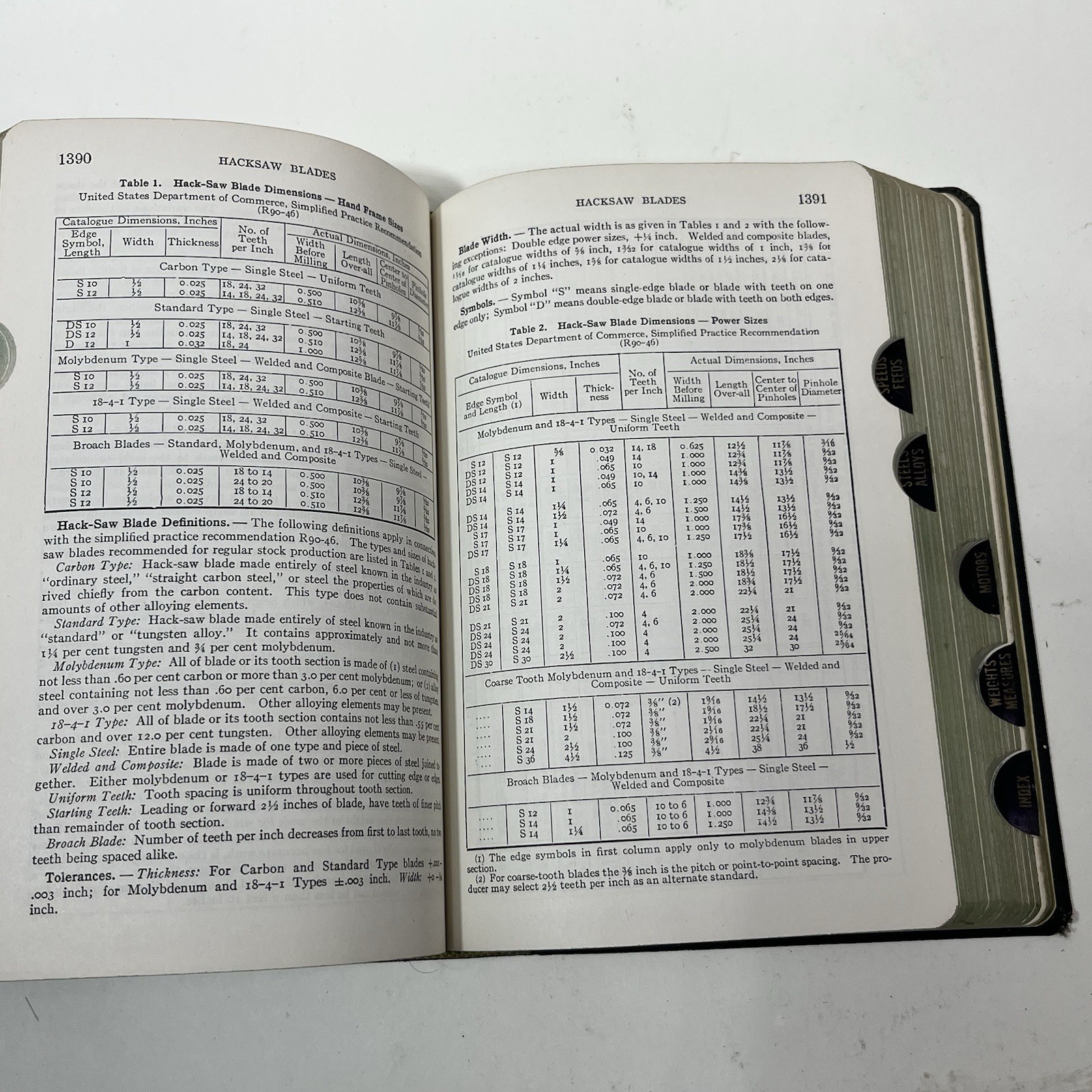Machinerys Handbook 14th Edition The Industrial Press 1950 Machinist Book Tabbed