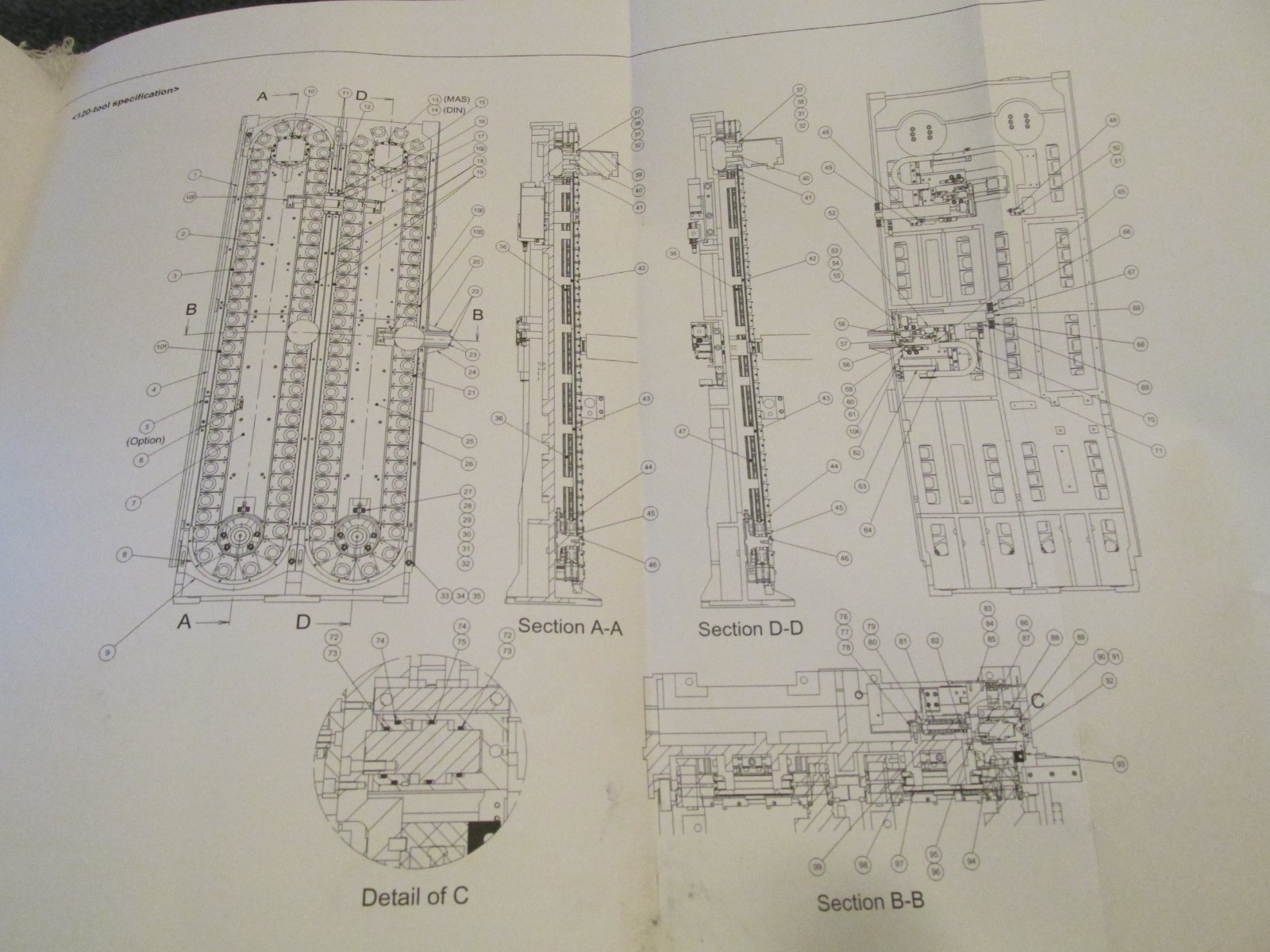 FACTORY MORI SEIKI Machine CNC MACHINING CENTER NH4000 PARTS-LIST MANUAL BOOK