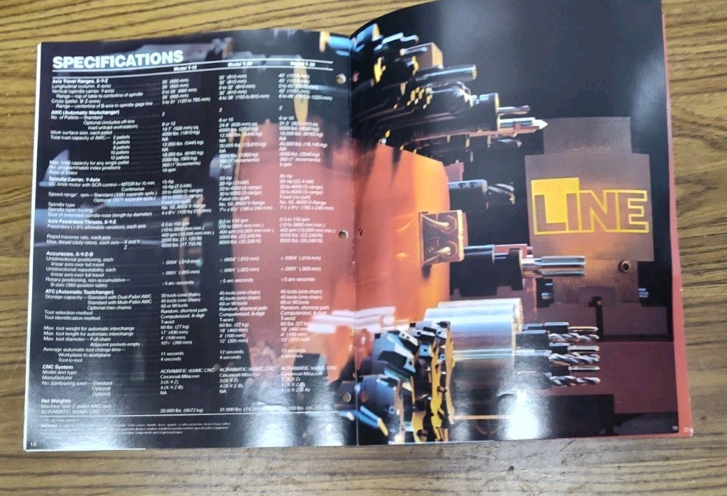 Cincinnati Co Milacron Horizontal CNC Milling Center Brochure Industrial Catalog