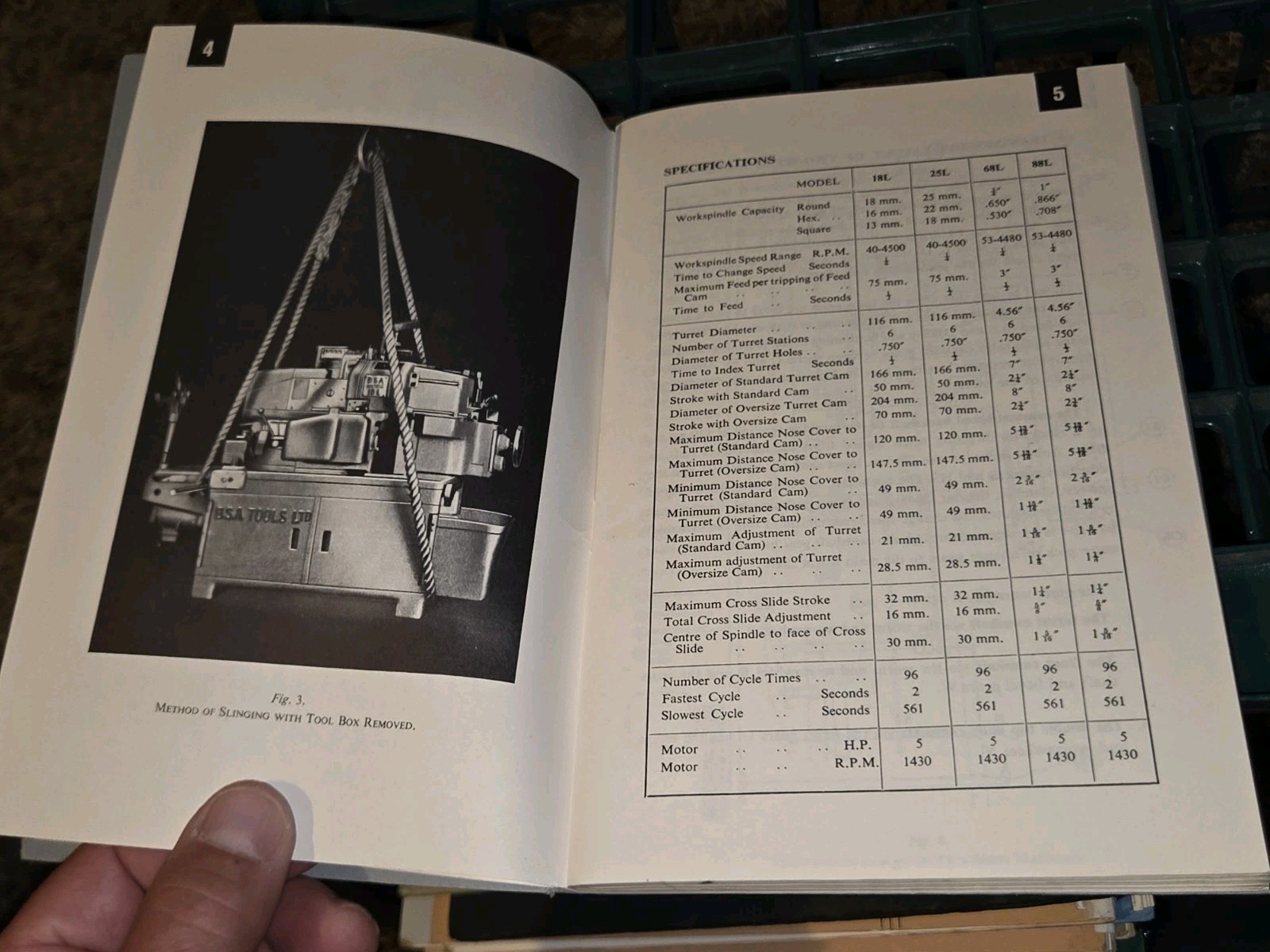 B.S.A. Tools Co Single Spindle Automatic Screw Machine Operator Handbook Manual