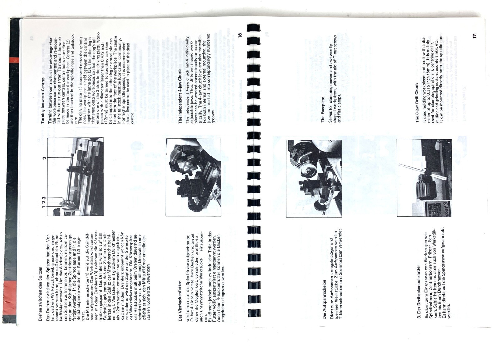 Emco Unimat 3, and Betriebsanleitung Instruction Book