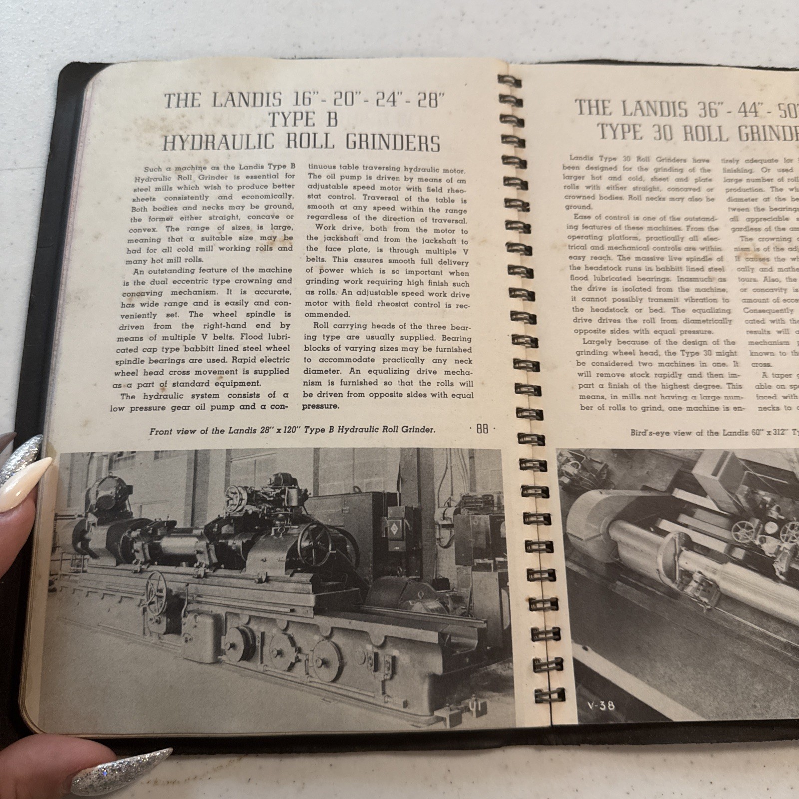 Landis Tool Instructions Parts Manual Grinding Precision Grinders Vintage 1942