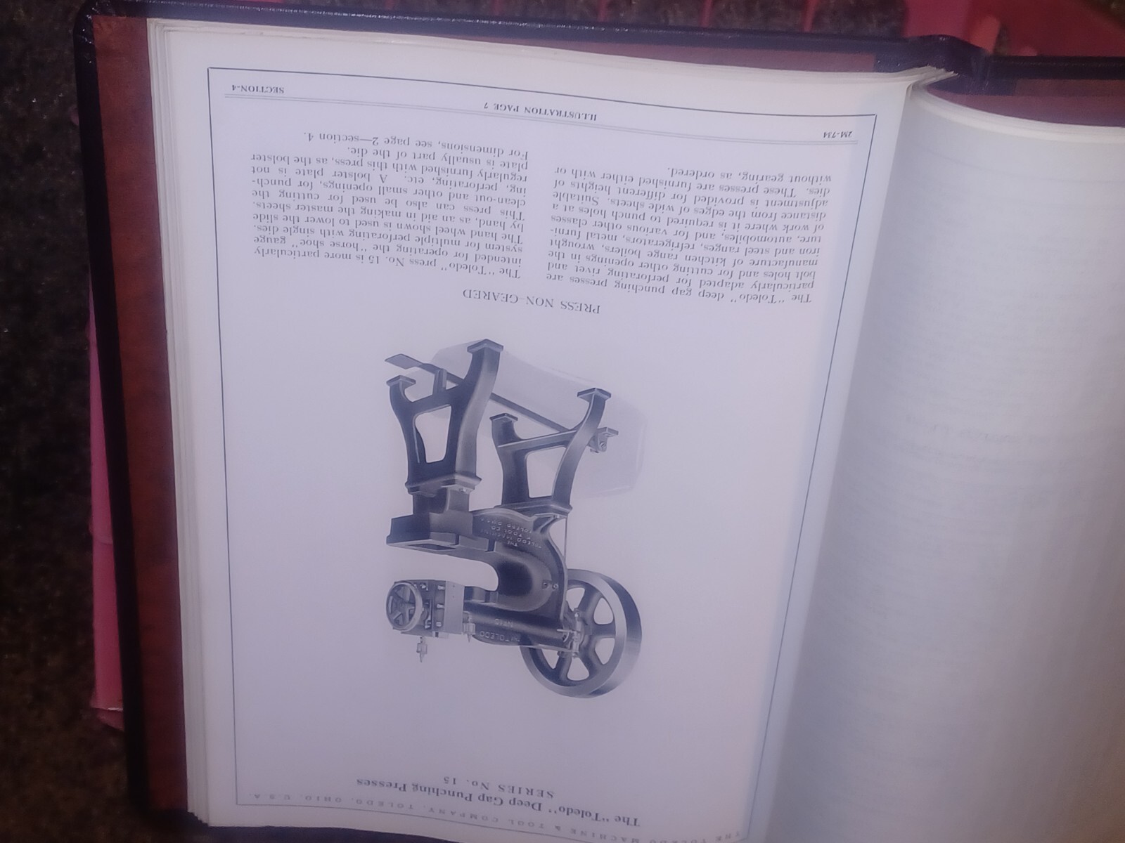 OLD Toledo Ohio Machine & Tool Catalog Book Presses Machinery Dies SHEET METAL