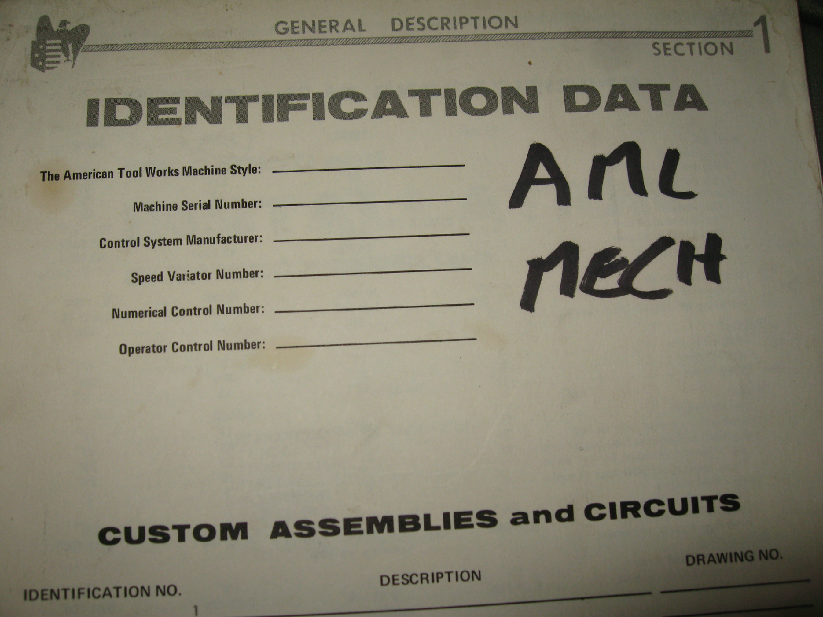 American N/C Lathe Manual.2514S, 3220S,3220W, 4025W, Used nc Machinist